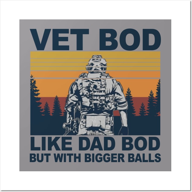 Marine Vet Bob Like Dad Bob But With Bigger Balls Vintage Wall Art by Phylis Lynn Spencer